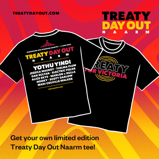 Treaty Day Out Naarm t-shirt - now $25! (discount applied at checkout)